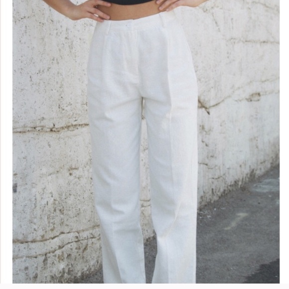 Brandy Melville Pants - Amelia white brandy pants
